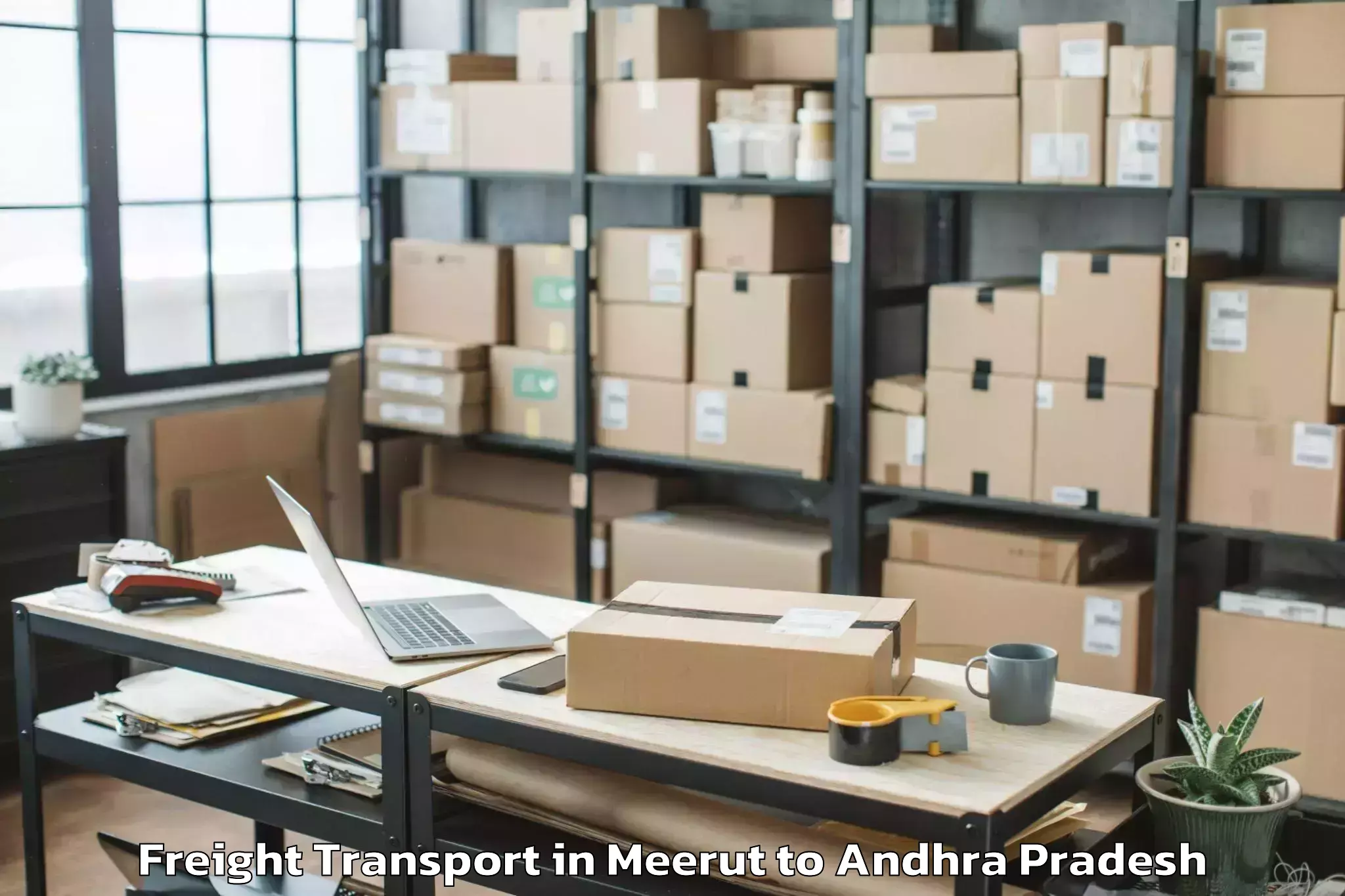 Quality Meerut to Kajuluru Freight Transport